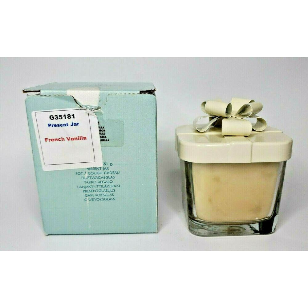 PartyLite Present Jar Candle 9.91oz New‎ Box French Vanilla P4D/G35181